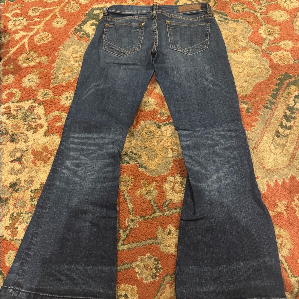 Rock & Roll Cowgirl Dark Blue Flare Jeans